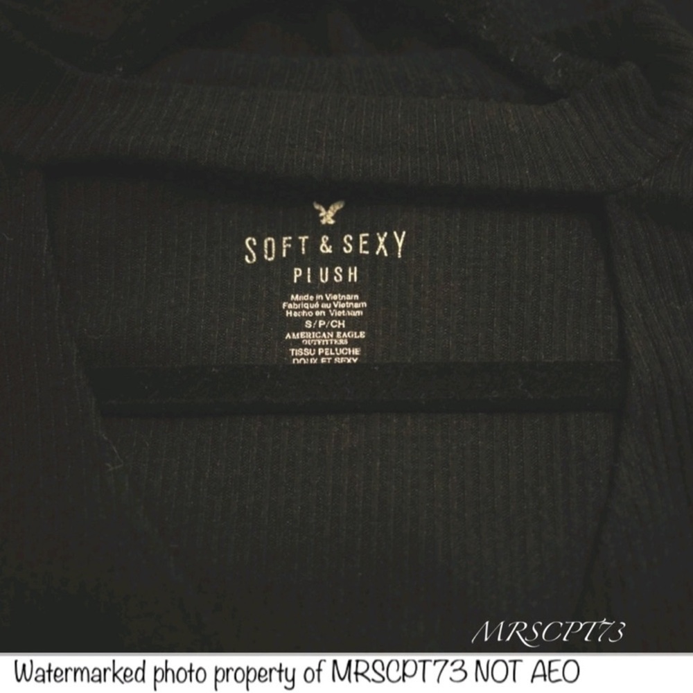 3/$19 American Eagle Soft N Sexy Plush ribbed keyhole long sleeve Tunic blouse - Picture 12 of 13
